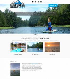 Evergreen Mountain Sports website