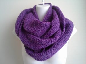 Purple scarf on a mannequin