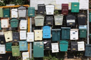 collection of mailboxes