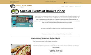 restaurant special event website
